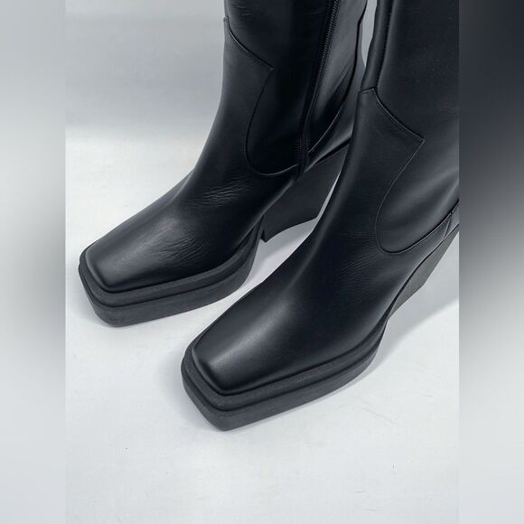 Gia Borghini  Texan Leather Platform Knee-High Boots size 41 - Picture 8 of 13